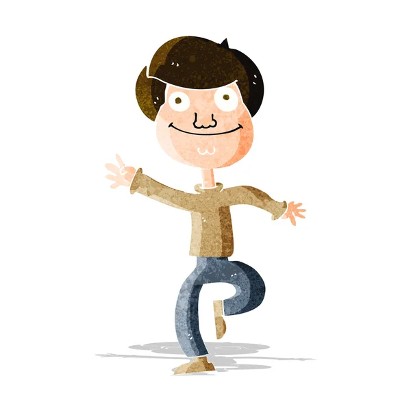 Hombre bailarín de dibujos animados — Vector de stock