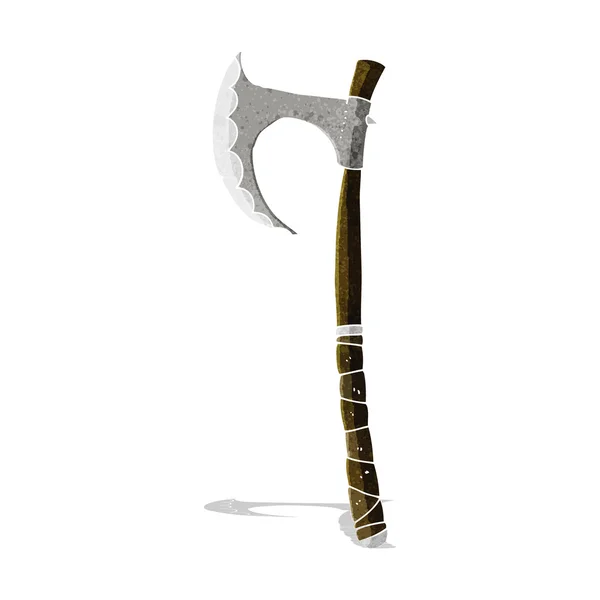 Cartoon viking axe — Stock Vector