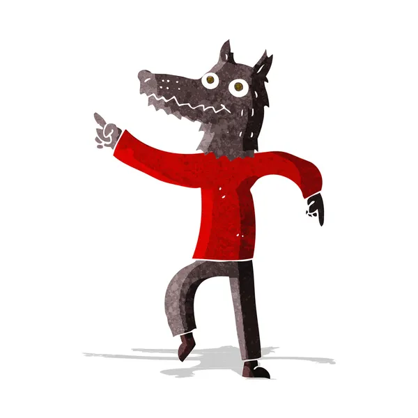 Cartoon wolf man — Stock Vector