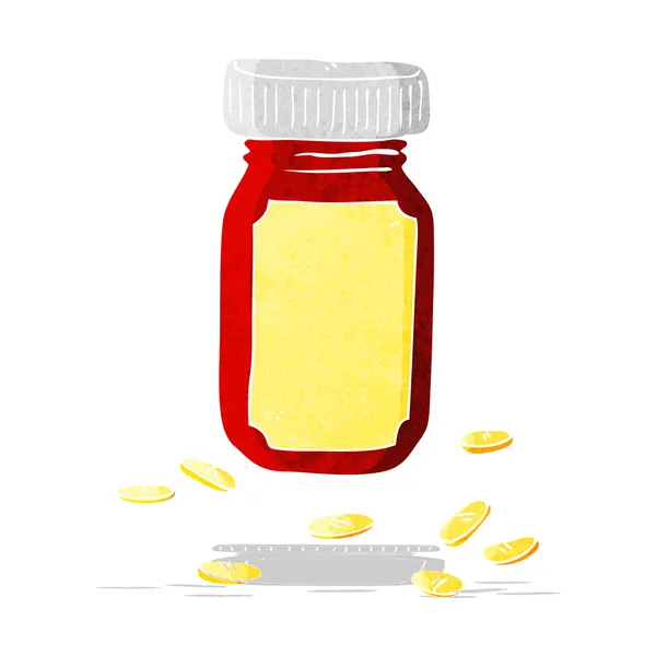 Cartoon jar of pills — Stock Vector