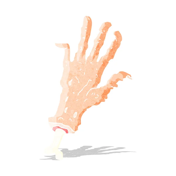 Cartoon gross severed hand — Stock Vector