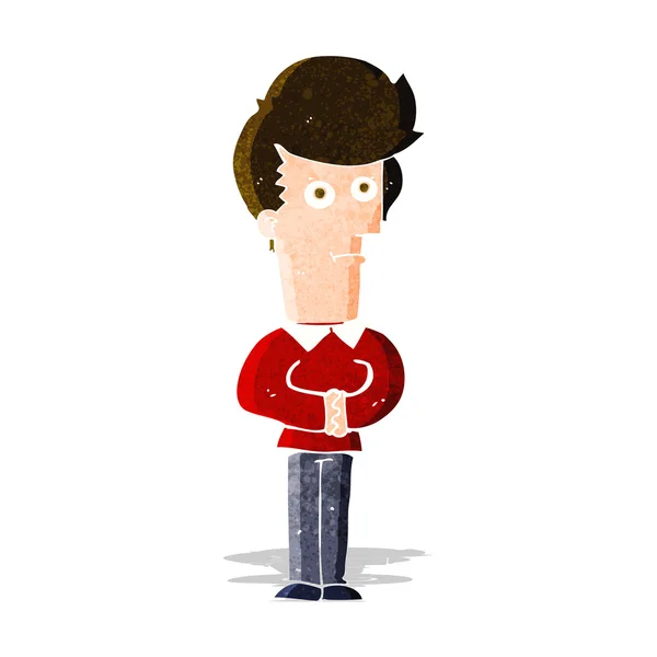 Cartoon man staren — Stockvector