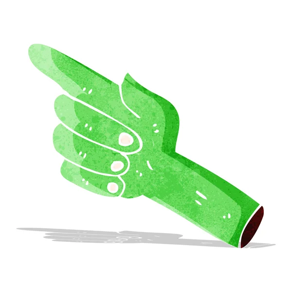 Cartoon pointing zombie hand — Stock Vector