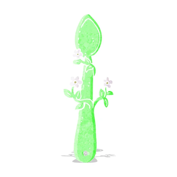 Cartoon Bio-Lebensmittel Symbol Löffel — Stockvektor