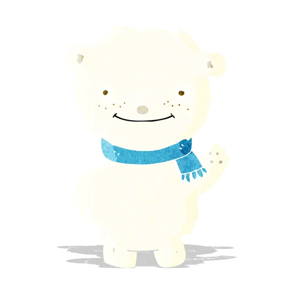 Dibujos animados lindo oso polar — Vector de stock