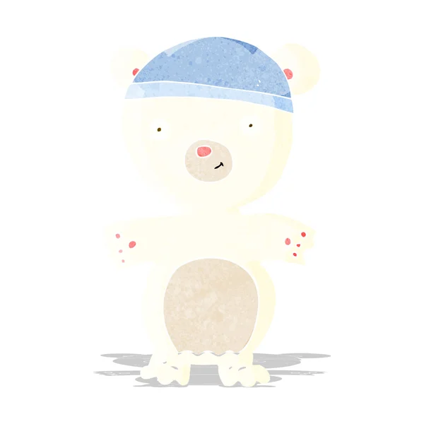Dibujos animados lindo oso polar — Archivo Imágenes Vectoriales