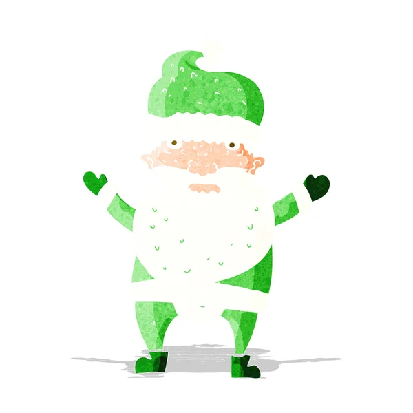 Cartoon chagrijnig santa — Stockvector