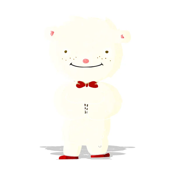 Cartone animato piccolo orso polare — Vettoriale Stock