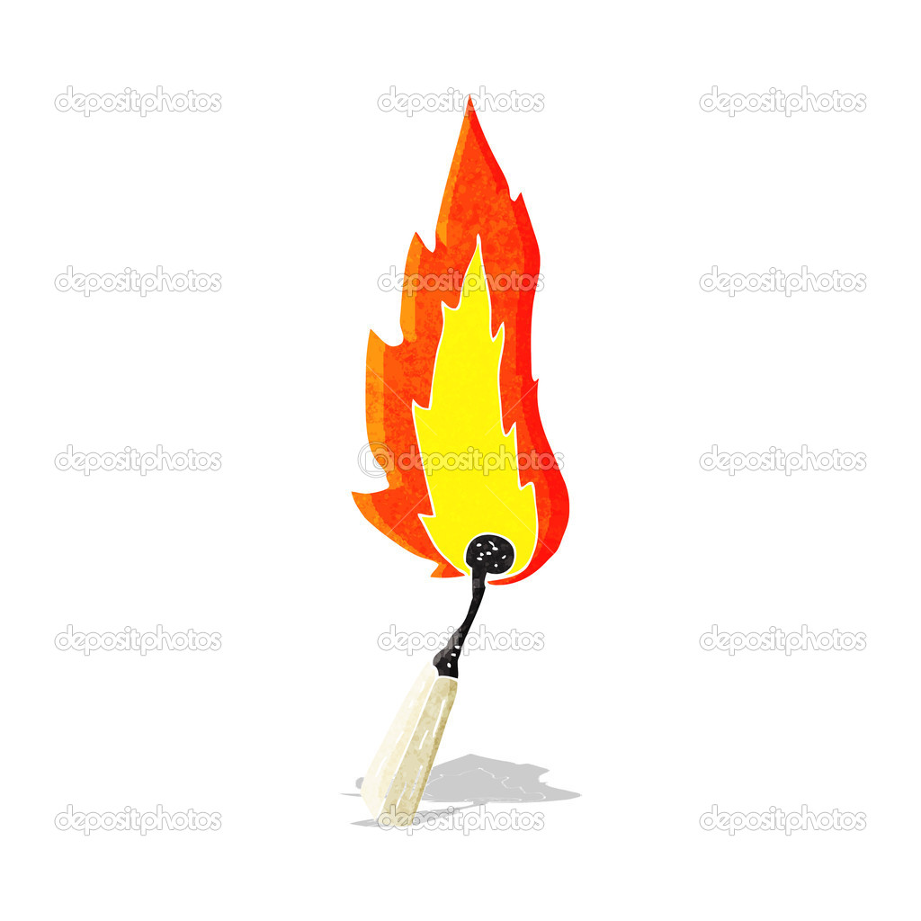 Cartoon burning match Stock Vector Image by ©lineartestpilot 50484973
