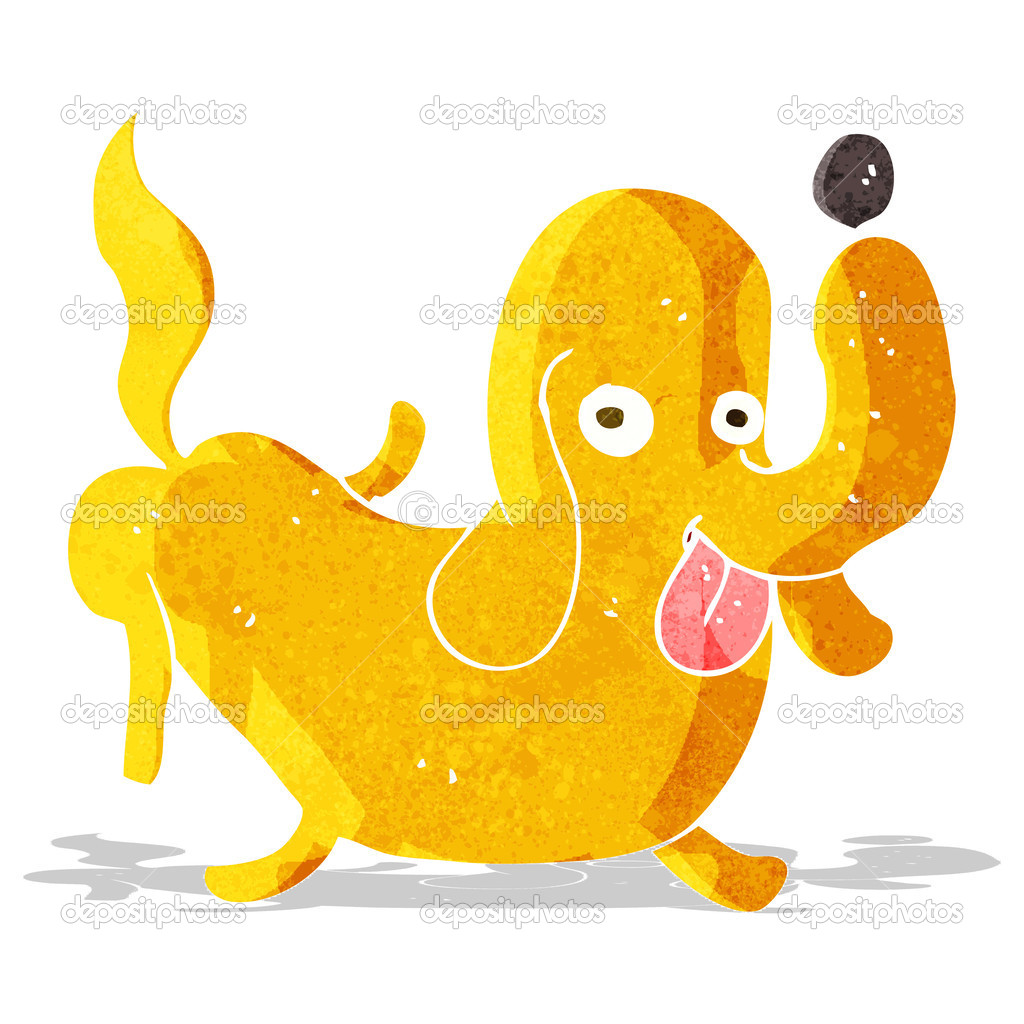 Cartoon dog sticking out tongue — Stock Vector © lineartestpilot #50485931