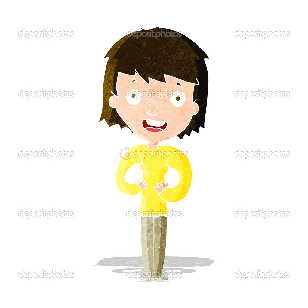 Cartoon Gluckliche Frau Stockvektor C Lineartestpilot 50489853