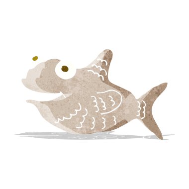 karikatür mutlu balık