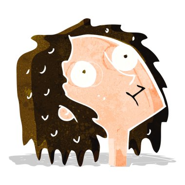 karikatür bakan kadın