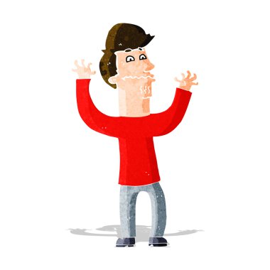 karikatür gergin adam