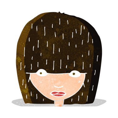 karikatür bakan kadın