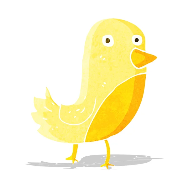 Dessin animé oiseau jaune — Image vectorielle