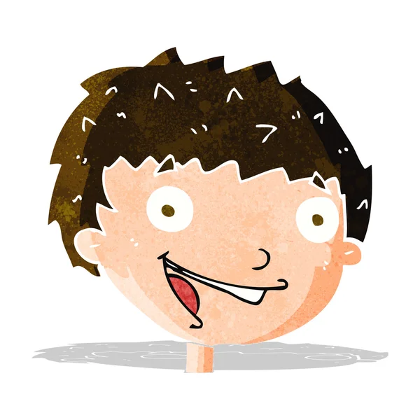 Dibujos animados niño riendo — Vector de stock