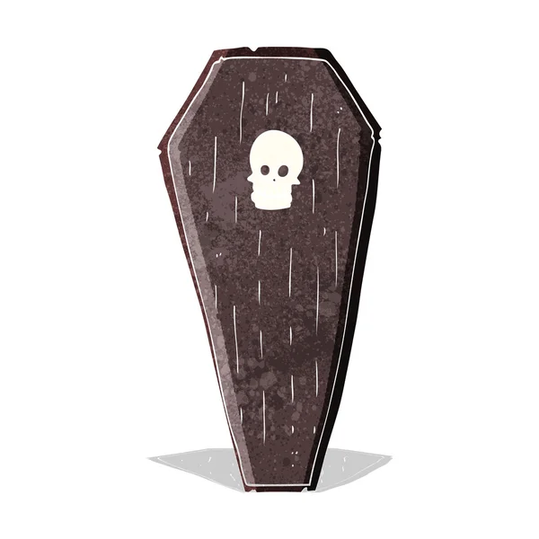 幽灵般的卡通棺材 — 图库矢量图片
