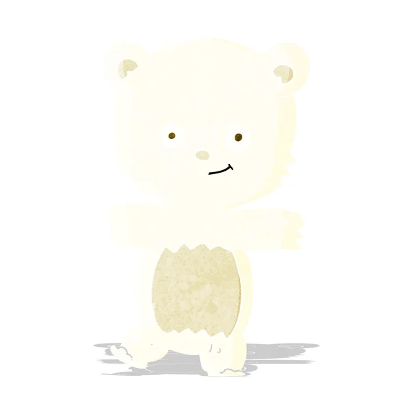 Dibujos animados lindo oso polar — Vector de stock