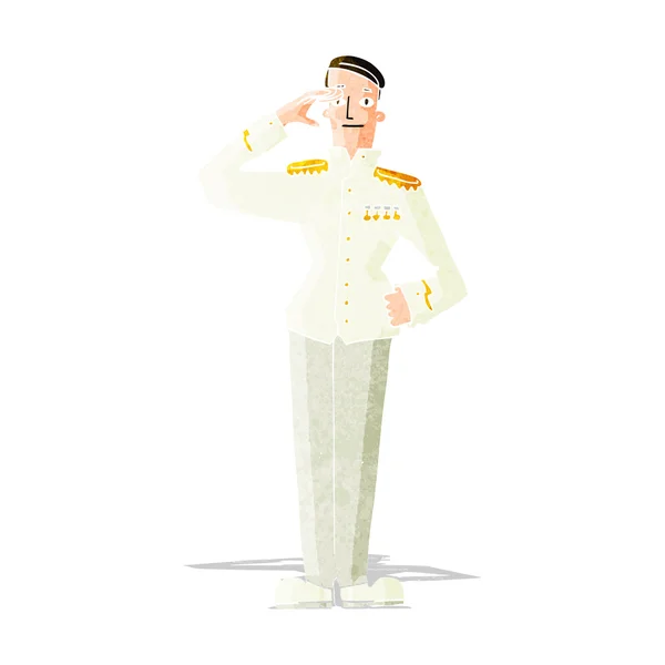 Cartoon-Militär in Uniform — Stockvektor