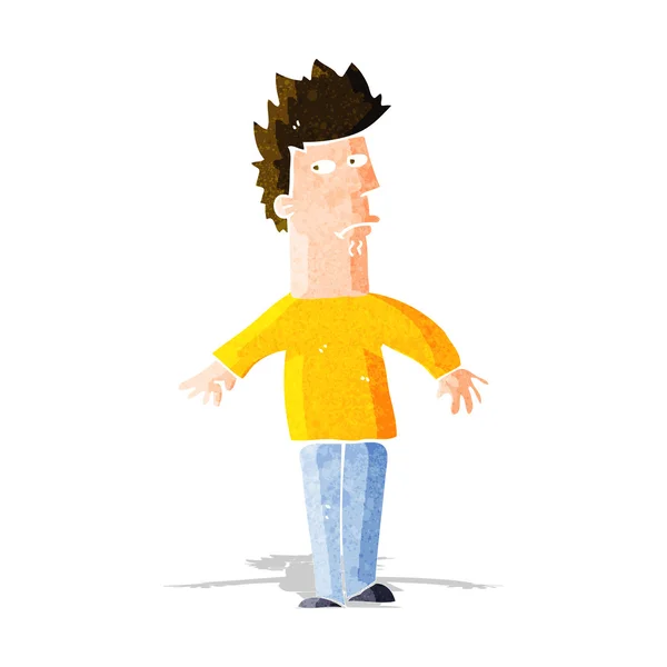 Cartoon worried man — Stock Vector