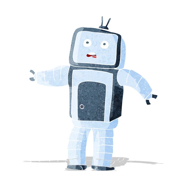 Karikatür komik robot — Stok Vektör