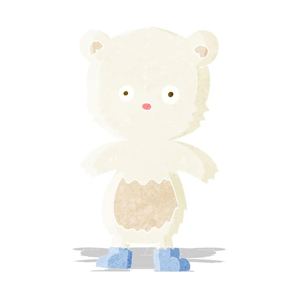 Cartone animato cucciolo di orso polare — Vettoriale Stock