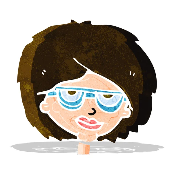 Mujer de dibujos animados con gafas — Archivo Imágenes Vectoriales