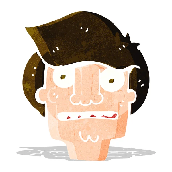 Cartoon shocked face — Stock Vector