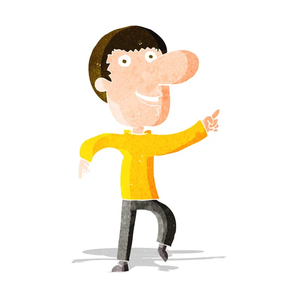 Cartoon glücklicher Mann tanzt — Stockvektor