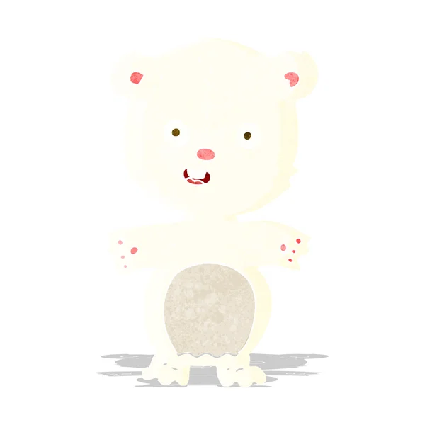 Roztomilý lední medvěd kreslený — Stockový vektor