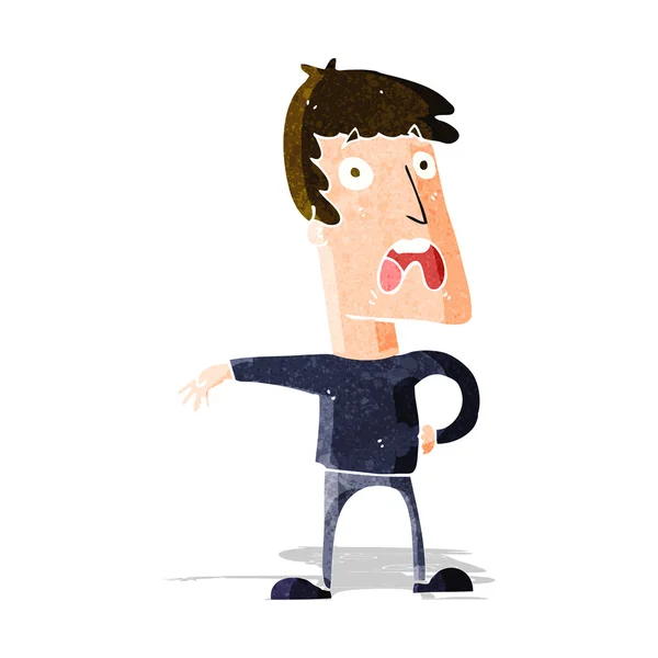 Cartoon complaining man — Stock Vector