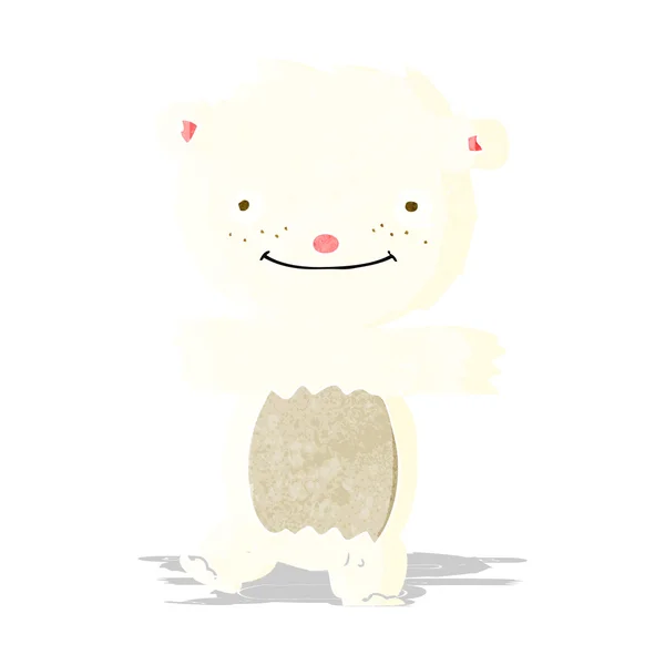 Dibujos animados oso polar cachorro — Vector de stock