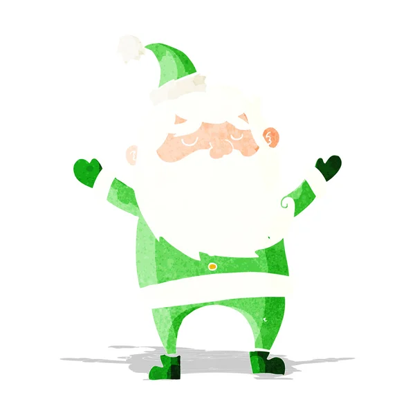 Cartoon happy santa claus — Stock Vector