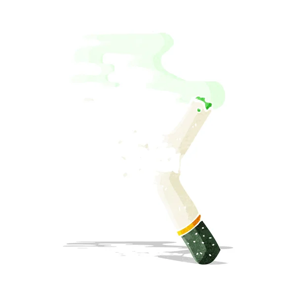 Marihuana rota de dibujos animados cigarrillo — Vector de stock