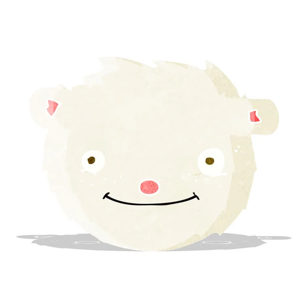 Dessin animé tête d'ours polaire — Image vectorielle