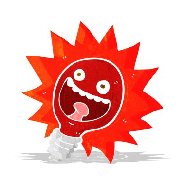 karikatür kırmızı ampul