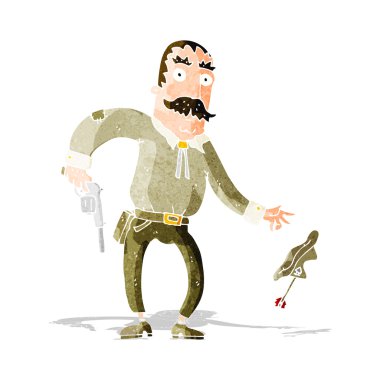 Vahşi batı kovboyu çizgi filmi.