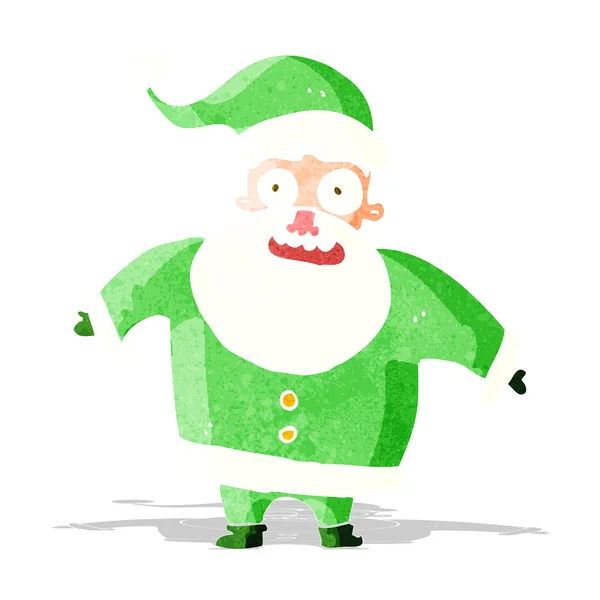 Cartoon geschokt santa claus — Stockvector