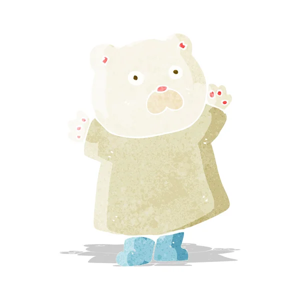 Divertido oso polar de dibujos animados — Vector de stock