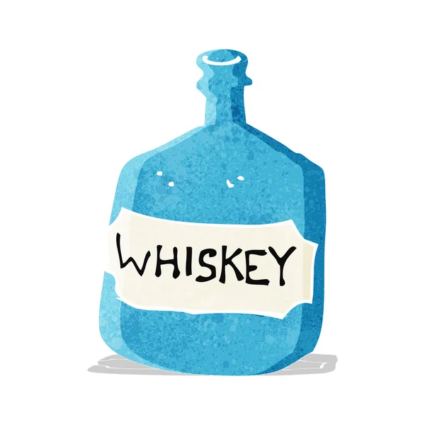 Cartoon old whiskey bottle — Stock Vector