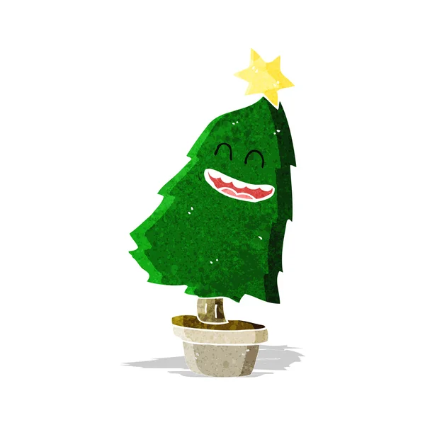 Cartoon dansen kerstboom — Stockvector