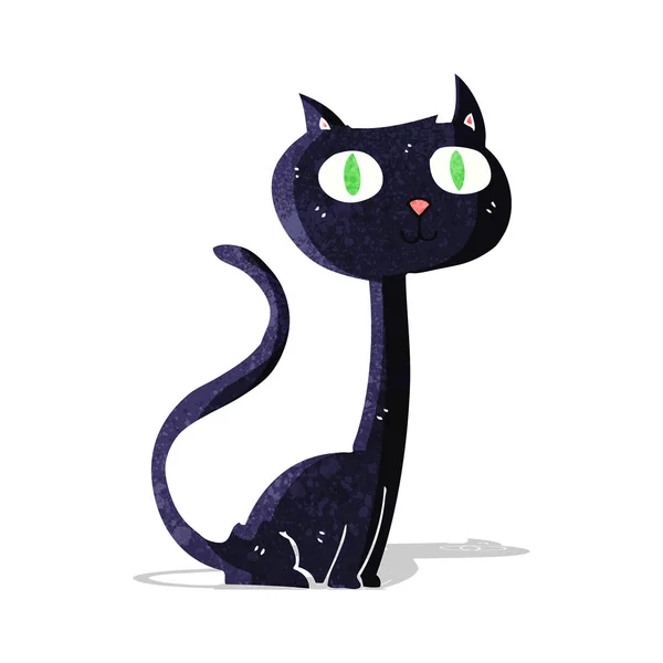 Cartoon black cat — Stock Vector