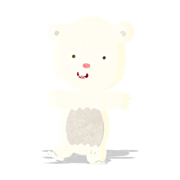 Cartoon cute polar bear cub — Stock Vector