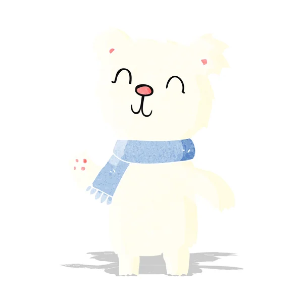 Cartone animato carino cucciolo di orso polare — Vettoriale Stock