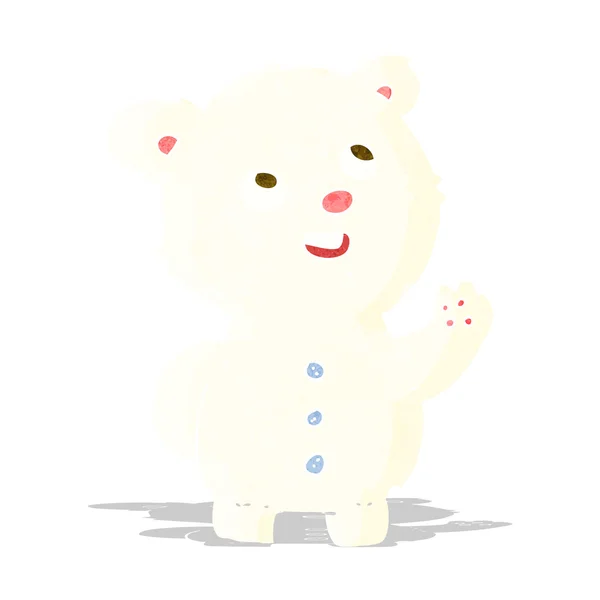 Dibujos animados lindo oso polar cachorro — Vector de stock