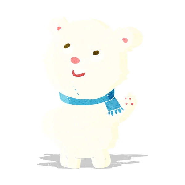 Cartone animato carino cucciolo di orso polare — Vettoriale Stock