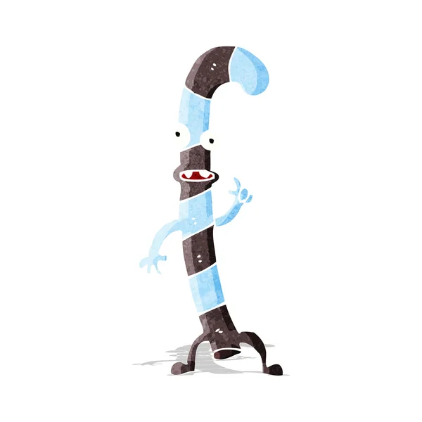 Caricatura bailando Navidad caramelo bastón — Vector de stock