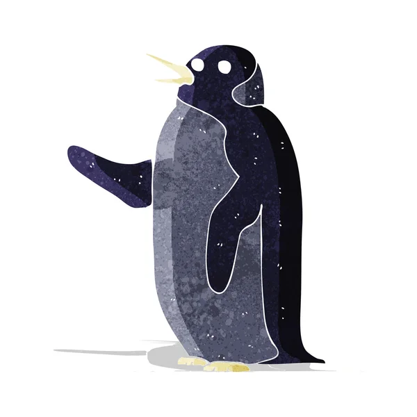 Cartoon-Pinguin winkt — Stockvektor