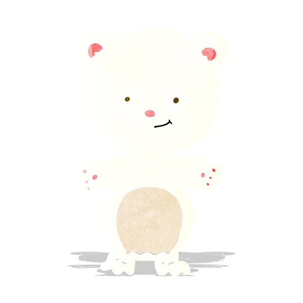 Cartone animato orso polare felice — Vettoriale Stock
